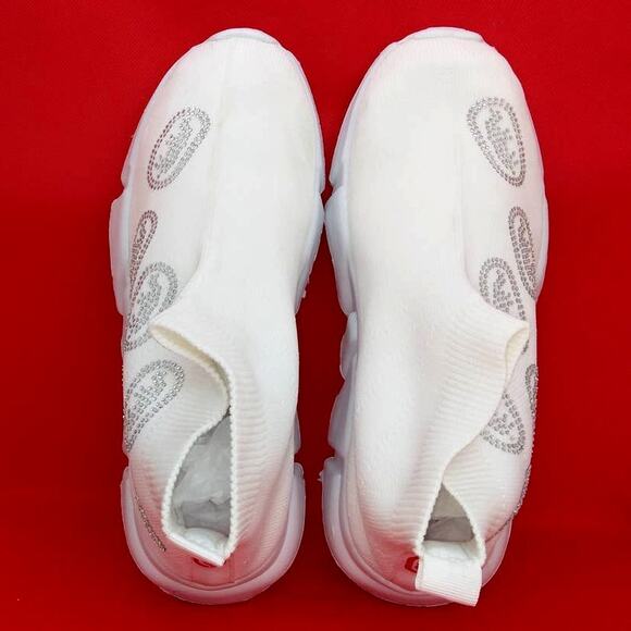 ECKO RED Women's New w/Tags White Knit Sneakers with Silver Details-Size: 8 1/2 - Picture 4 of 6